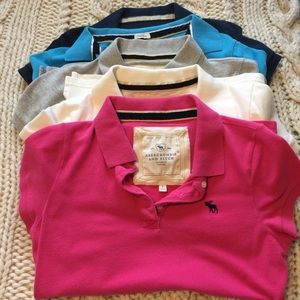 Lot of 5 Abercrombie polo shirts